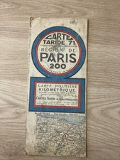 Carte Taride 71 Région De Paris 200km 1er Trimestre 1945