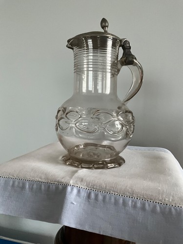 Pichet broc verre ancien - verre,
