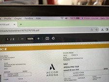 2 places de concert Fosse Saez