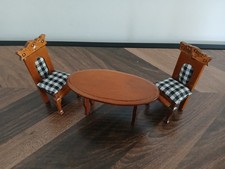 Ensemble Chaise + table ancienne pour Maison de poupée