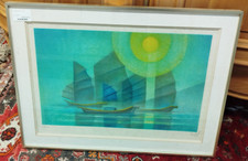 TOFFOLI Lithographie Tableau Bateau Voiliers Mer Ocean Marin No35 14MAG 31/10