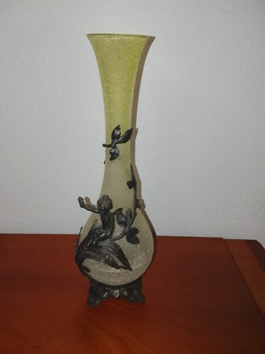 Rare vase antique étain et - rare,