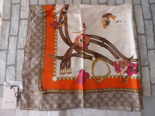 Echarpe gucci logo soie - gucci,