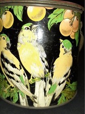 N° 705/405  PETIT SEAU DE PLAGE Anciennne boite en tôle Lithographiée  OISEAUX