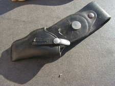 holster  cuir   noir   police us  ???    ancien       (u ls  23   )