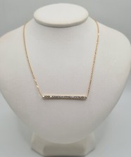 Collier en Or blanc 18 carats serti d'une barrette de diamants naturels