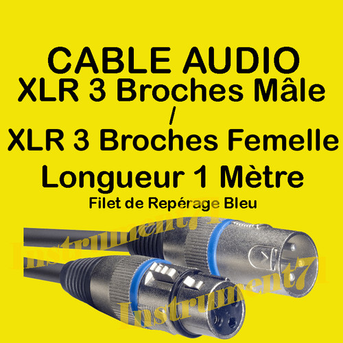 Câble xlr broches mâle - xlr,