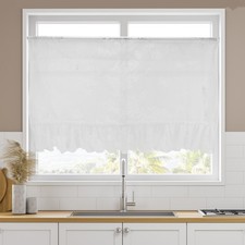 Rideaux De Cuisine Volants Dentelle Motif Papillon Fleur Café Blanc 43x100cm