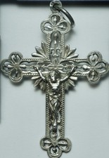 Pendentif - Croix en Argent Massif, Jesus, Christianisme