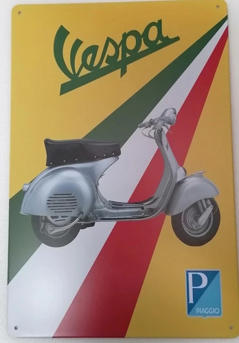 Metal sign vintage vespa - vintage,