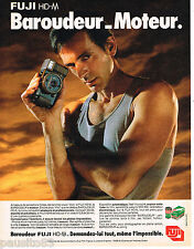 PUBLICITE ADVERTISING 065  1985  FUJI HD-M   appareil photo BAROUDEUR-MOTEUR