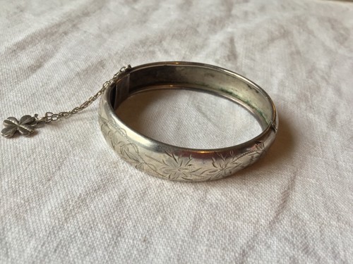Bracelet jonc argent ancien - bracelet,