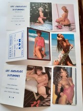 Calendrier de poche , femmes nues, sexy, Pin-Up, 1988  lot de 6 (pub,petit,)