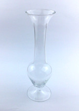 Vase haut en verre transparent