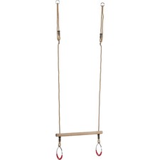 Trapèze à anneaux en bois