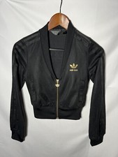 Adidas X Missy Elliott Taille XS Shiny or Noir Respect Me Zip Veste Rare