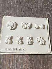 Plaque moules plâtre Chapeau, Papillon Ours Éléphant Hibou Chat Ours