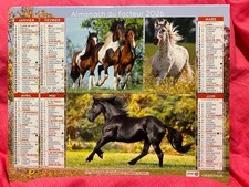 Calendrier Almanachs La Poste 2026 Thème Cheval Jument Poulain
