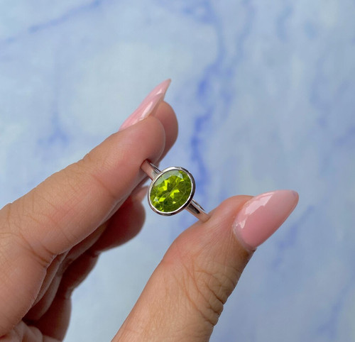 Bague péridot délicate - , en