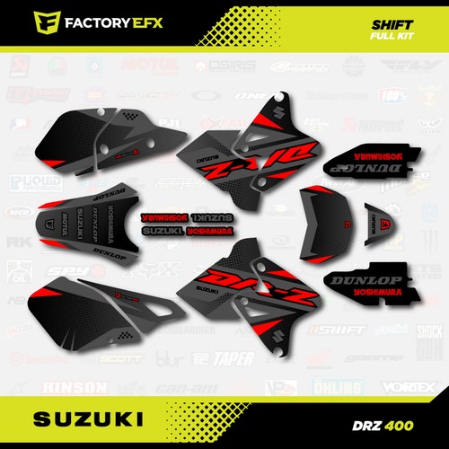 Gray red shift graphics kit - gray,