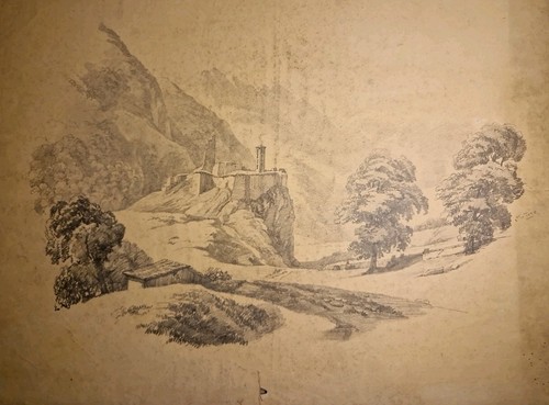 Ancien beau dessin - beau, mine
