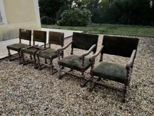 2 Fauteuils et 3 Chaises Néo Haute Epoque Pays Bas