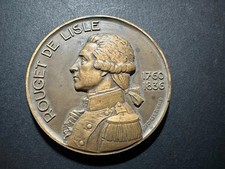 Médaille en bronze de Rouget de Lisle par Guiraud-Ref 9