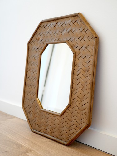 Ancien miroir octogonal - , en