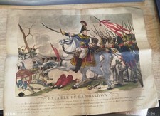 Bataille de Moscowa [Moskova] Image d'épinal NAPOLéON - CODONI  Paris 25 x 33 cm