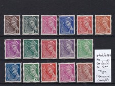 France, superbe type Mercure n° 404/416A complet, neuf** luxe cote 20,00€