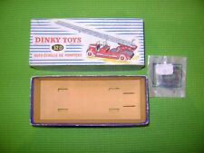 DINKY TOYS 32D AUTO-ECHELLE DE POMPIER DELAHAYE BOITE VIDE D'ORIGINE+CALE+SACHET