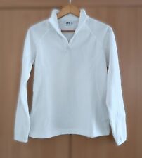 Sweat polaire blanc a col montant a zip. ITS. Taille 38