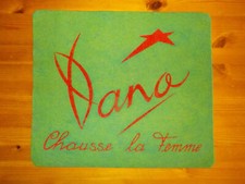 Tapis Publicitaire jeu de cartes Dano Chausse la Femme 1970