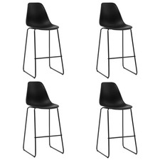 4x Chaises de Bar Noir