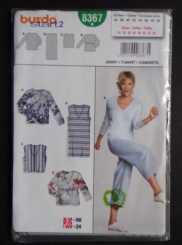 Patron burda 8367 tee - 8367, tee-shirt