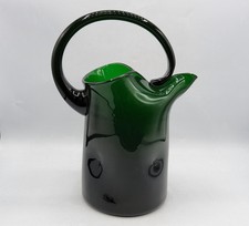 Pichet en verre soufflé coloré vert de Murano 1970 Design XXème
