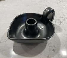 Bougeoir Pied de lampe en céramique Vallauris Noir mat Jouve Capron Picault