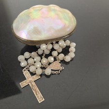 Chapelet Ancien Argent Opaline