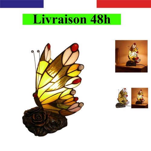 Lampe table papillon style - lampe,