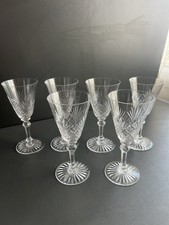 Lot de 6 Verres À Vin Rouge En Cristal Baccarat