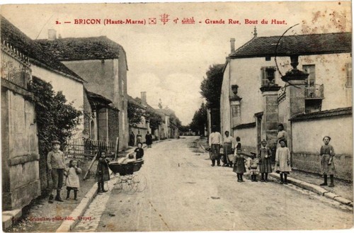 Cpa bricon grande rue - bricon,