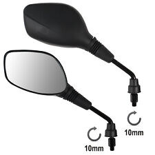 Pair Miroir Retroviseurs M10 Rearview Moto Scooter Noir Atv Quad A-Pro 10 mm