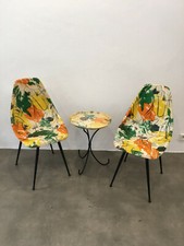 2 CHAISES et 1 GUERIDON  DE RENE-JEAN CAILLETTE  EDITION LA CIGOGNE 