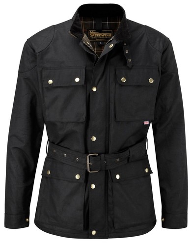 Veste moto vintage coton - veste, en