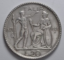 1928 Italie 20 Lires Vittorio