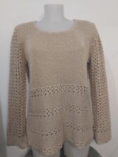 Pull BEIGE en maille Ajourée taille L