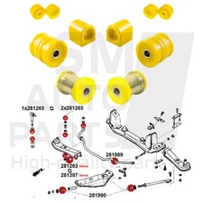 Kit silentblocs suspension - kit, de