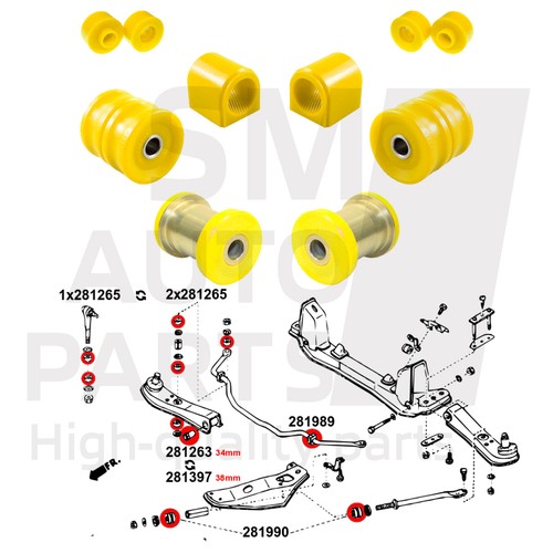 Kit silentblocs suspension - silentblocs, de