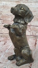 Métal Teckel Chien Statue