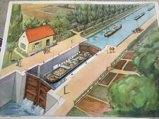 Carte scolaire Pédagogique Rossignol 76x56 Cm La Garé De Marchandises